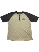 HARLEY DAVIDSON T SHIRT HENLEY CLASSIC BEIGE ANTRACITE UOMO PRE OWNED L