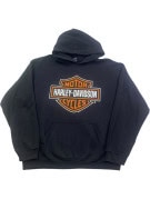 HARLEY DAVIDSON HOODIE GRAPHIC BLACK MENS PRE OWNED L