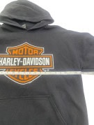 HARLEY DAVIDSON HOODIE GRAPHIC BLACK MENS PRE OWNED L