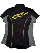 HARLEY DAVIDSON ΚΟΝΤΟΜΑΝΙΚΟ ZIP ΠΟΥΚΑΜΙΣΟ RACING ΜΑΥΡΟ ΓΚΡΙ ΓΥΝΑΙΚΕΙΟ PRE OWNED M