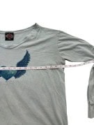 HARLEY DAVIDSON LONG SLEEVE T SHIRT GRAPHIC LIGHT GREY WOMEN PRE OWNED M