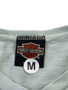 HARLEY DAVIDSON LONG SLEEVE T SHIRT GRAPHIC LIGHT GREY WOMEN PRE OWNED M