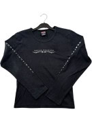 HARLEY DAVIDSON MAGLIA A MANICHE LUNGHE GRAFICA NERA DONNA PRE OWNED M