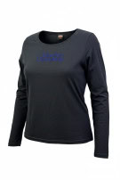 HARLEY DAVIDSON LONG SLEEVE TOP SPELL OUT BLACK WOMEN PRE OWNED L