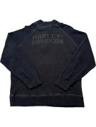 HARLEY DAVIDSON QUARTER ZIP SWEATER CLASSIC BLACK MEN PRE OWNED XL