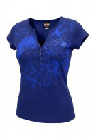 HARLEY DAVIDSON T SHIRT GRAPHIC BLUE WOMEN PRE OWNED M