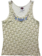 HARLEY-DAVIDSON Tank Top Monogram Logo Floral Cream WOMEN'S S
