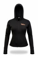 HARLEY DAVIDSON ZIP HOODIE STREETWEAR BLACK WOMEN PRE OWNED M