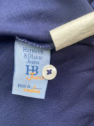 HARMONT & BLAINE JEANS CASUAL MICRO-PATTERN POLO SHIRT BLUE UNISEX XL