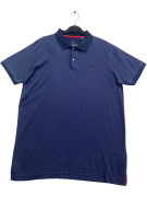 HARMONT & BLAINE JEANS CASUAL MICRO-PATTERN POLO SHIRT BLUE UNISEX XL