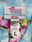 HAWAII HANGOVER ΠΟΥΚΑΜΙΣΟ TROPICAL FLORAL ΜΠΛΕ ΓΥΝΑΙΚΕΙΟ PRE OWNED L