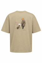 1999 HEBE HANGES GRAPHIC TEE MINIMAL BEIGE ΑΝΤΡΙΚΟ PRE OWNED XL