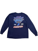 HENDRICK MOTORSPORTS LONG SLEEVE T-SHIRT KYLE LARSON 2021 CHAMPION BLUE XL