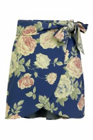 HENRY COTTON\'S GONNA A PORTAFOGLIO FLOREALE BLU DONNA S