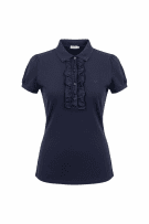 Henry Cotton’s Polo Maglia con volant navy da donna M