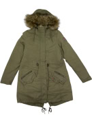 HILFIGER DENIM OLIVE PARKA ΜΕ ΚΟΥΚΟΥΛΑ ΚΑΙ ΓΟΥΝΑ - S