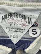 HILFIGER DENIM POLO SHIRT STRIPED GREY NAVY ΑΝΤΡΙΚΟ PRE OWNED S