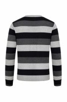 HILFIGER DENIM MAGLIA RIGATA BIANCO NERO GRIGIO UOMO PRE OWNED M