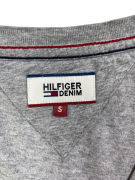 HILFIGER DENIM T-SHIRT V-NECK WITH LOGO GREY MENS S