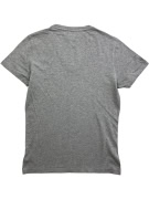 HILFIGER DENIM T-SHIRT V-NECK WITH LOGO GREY MENS S