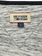 HILFIGER DENIM T SHIRT VINTAGE GREY WOMENS L pre-owned