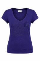 HILFIGER DENIM GRAPHIC TSHIRT PURPLE WOMENS PRE OWNED M