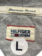 HILFIGER DENIM FELPA ZIP CON CAPPUCCIO SPORTSWEAR GRAPHIC GRIGIO UOMO PRE OWNED L