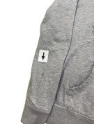HILFIGER DENIM FELPA ZIP CON CAPPUCCIO SPORTSWEAR GRAPHIC GRIGIO UOMO PRE OWNED L