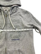 HILFIGER DENIM FELPA ZIP CON CAPPUCCIO SPORTSWEAR GRAPHIC GRIGIO UOMO PRE OWNED L