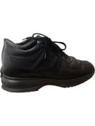 HOGAN SNEAKERS MINIMAL ΜΑΥΡΟ ΑΝΤΡΙΚΟ PRE OWNED EU 39
