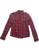 Hollister Camicia casual a quadri con logo rossa unisex S