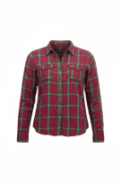Hollister Camicia casual a quadri con logo rossa unisex S
