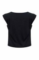 Y2K HOLLISTEΡ ΜΠΛΟΥΖΑ CROP ΜΕ PRINT ΜΑΥΡΟ ΓΥΝΑΙΚΕΙΟ PRE OWNED XL