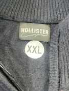 HOLLISTER ΠΟΥΛΟΒΕΡ ΜΕ ΜΙΣΟ ΦΕΡΜΟΥΑΡ MINIMAL ΜΑΥΡΟ ΑΝΤΡΙΚΟ PRE OWNED XXL