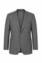 90s AQUASCUTUM BLAZER HOUNDSTOOTH ΓΚΡΙ ΑΝΤΡΙΚΟ PRE OWNED XL