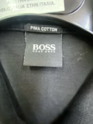 HUGO BOSS POLO CON ZIP IN COTONE PIMA NERO UNISEX XL