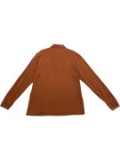 HUGO BOSS polo a maniche lunghe in cotone Pima con logo burnt orange da uomo XL