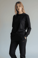 HUGO Women’s Black Tracksuit Set (Sweatshirt & Pants) Size L