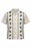 ISLAND REPUBLIC SHIRT TROPICAL BEIGE MEN PRE OWNED M
