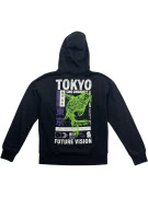 JACK & JONES CORE Felpa con cappuccio casual Tokyo con logo nera da uomo S
