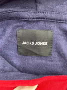 JACK & JONES COLORBLOCK HOODIE RED/WHITE/NAVY MEN'S XL