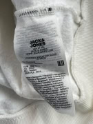 Jack & Jones Felpa con cappuccio con zip logo bianco unisex L