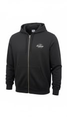 JACK & JONES ΖΑΚΕΤΑ ΜΕ ΚΟΥΚΟΥΛΑ FULL ZIP ΛΟΓΟΤΥΠΟ ΜΑΥΡΗ ΑΝΔΡΙΚΗ 4XL
