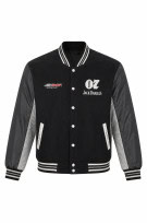 JACK DANIELS VARSITY JACKET BLACK GREY MEN PRE OWNED XL