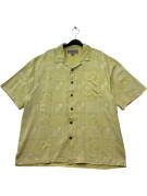 JAMAICA JAXX VINTAGE SHIRT SATIN OLIVE MEN PRE OWNED L