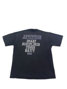 JANSPORT GRAPHIC TEE STREETWEAR FADED BLACK UNISEX PRE OWNED L