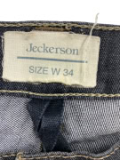 JECKERSON Jeans slim fit casual con logo blu scuro da uomo L