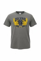 JERZEES GRAPHIC T SHIRT SPORTSWEAR ΓΚΡΙ UNISEX PRE OWNED S