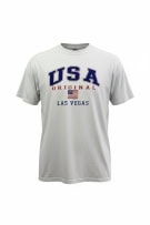 JERZEES USA ORIGINAL LAS VEGAS T-SHIRT 90s EMBROIDERED ΛΕΥΚΟ UNISEX L