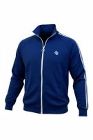 JOE NAMATH BY FRANKLIN TRACK JACKET VINTAGE SPORTSWEAR NAVY UOMO PRE OWNED M